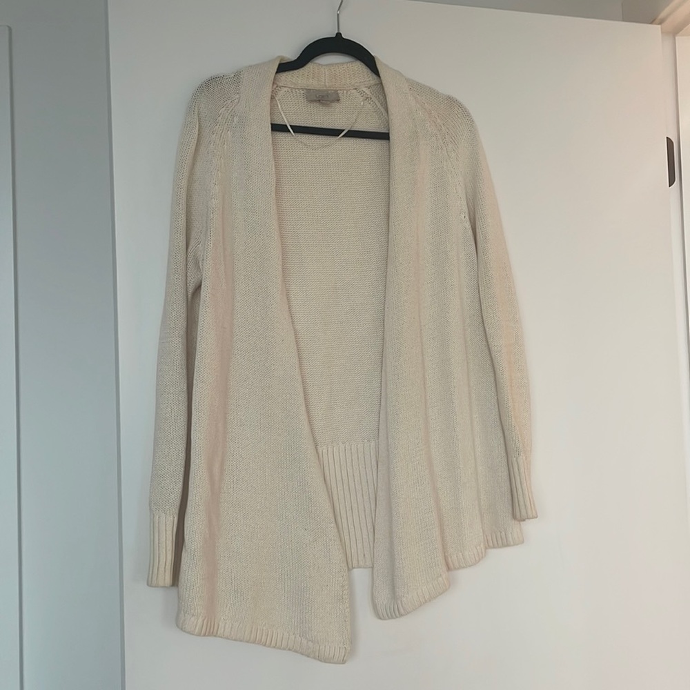Jcrew white cardigan sweater